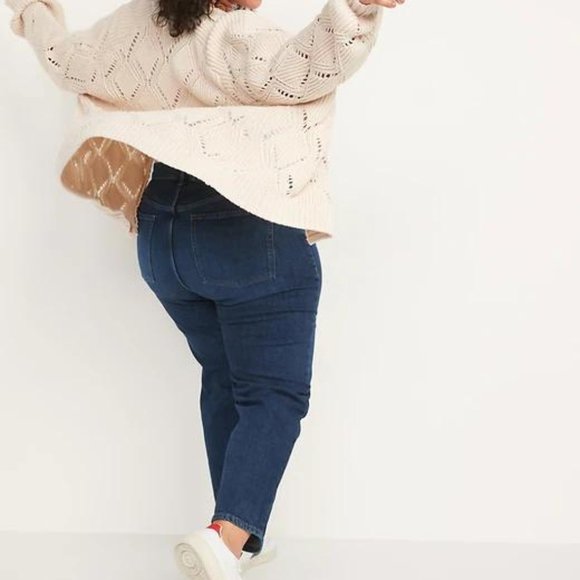 Old Navy Extra High-Waisted Sky-Hi Straight Button-Fly Jeans for Women New - Picture 11 of 12